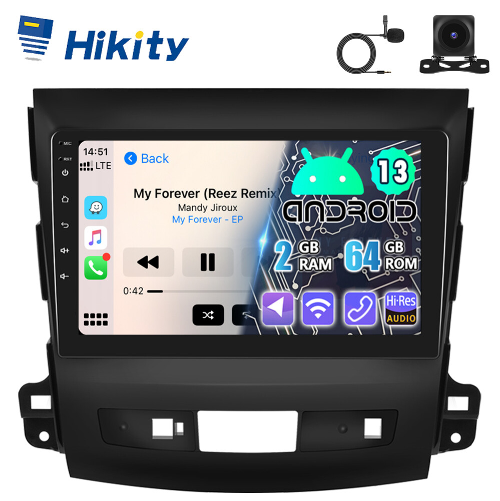 Radio de coche CarPlay 2+64 GB Android para Mitsubishi Outlander 2 GPS Navi RDS FM WIFI