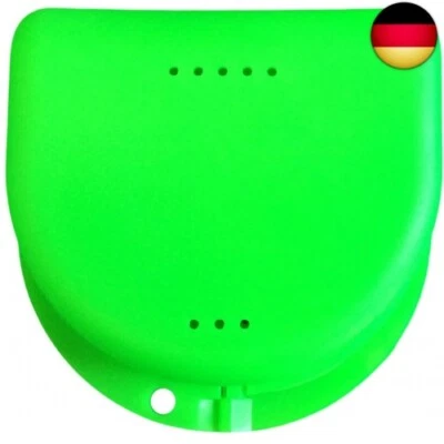 SNORFLEX Gebissdose, Aufbewahrungsdose, Retainer, KFO-Box, Zahnspangendose hellgrün