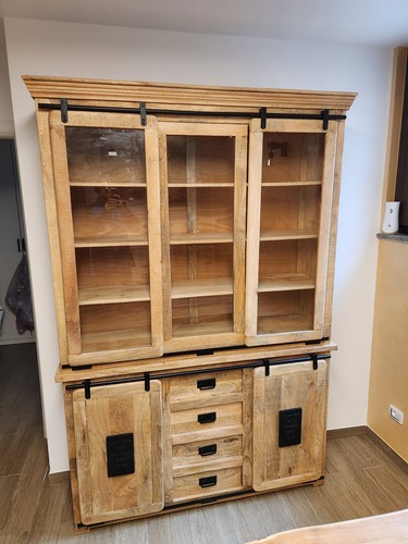 Vetrina Jupiter design vintage industriale shabby chic country ferro legno - Foto 10 di 11