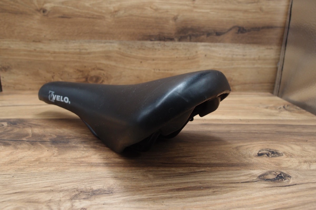 Selle VTT Rétro Velo 253 – Cuir Noir, 265x135mm, 327g – Occasion