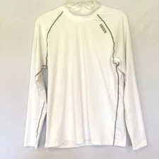 DRSKIN Men's Long Sleeve Thermal Pullover Mock Neck Training Tee Sz Large Active