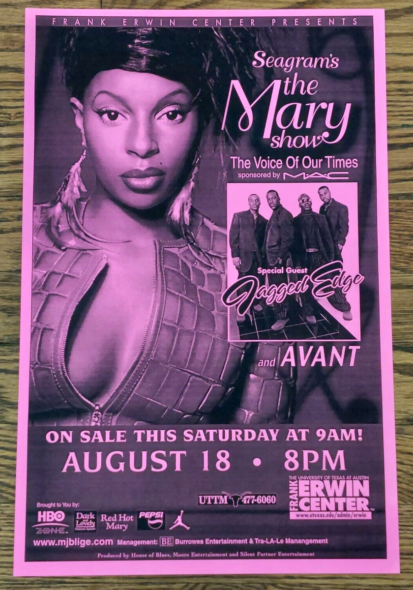 MARY J. BLIGE 2000 The Mary Show Voice of Our Times Tour Poster