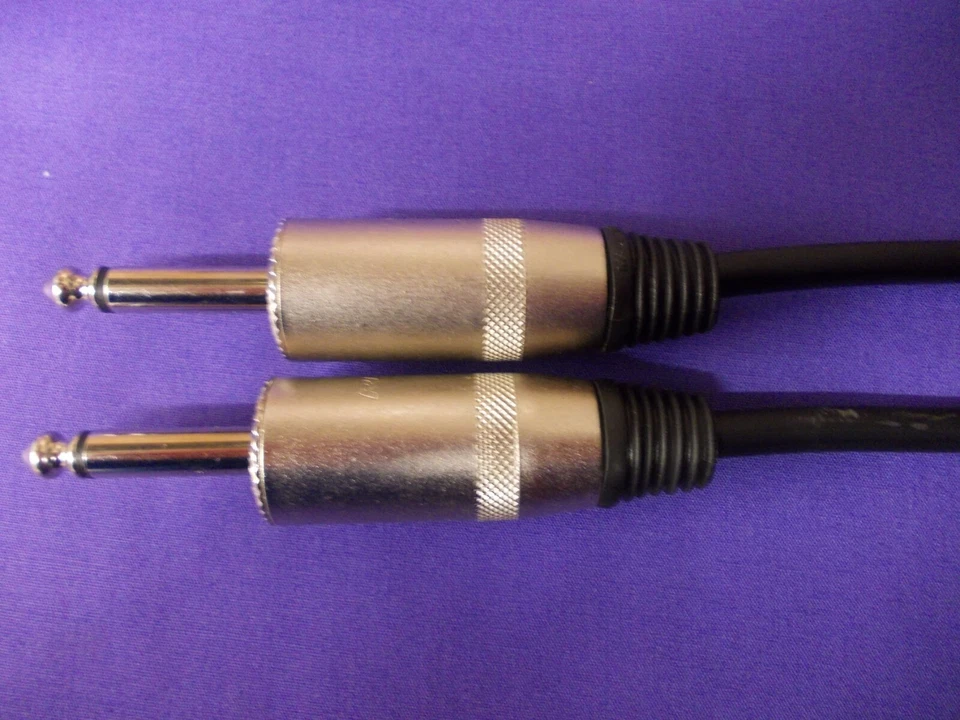 1/4" Jack Speaker Cable/Lead Neutrik Rean Mono Jack to Jack Amp Head to Cab