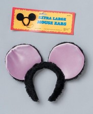 Mouse Ears Black Pink Animal Instincts Fancy Dress Halloween Costume Accessory