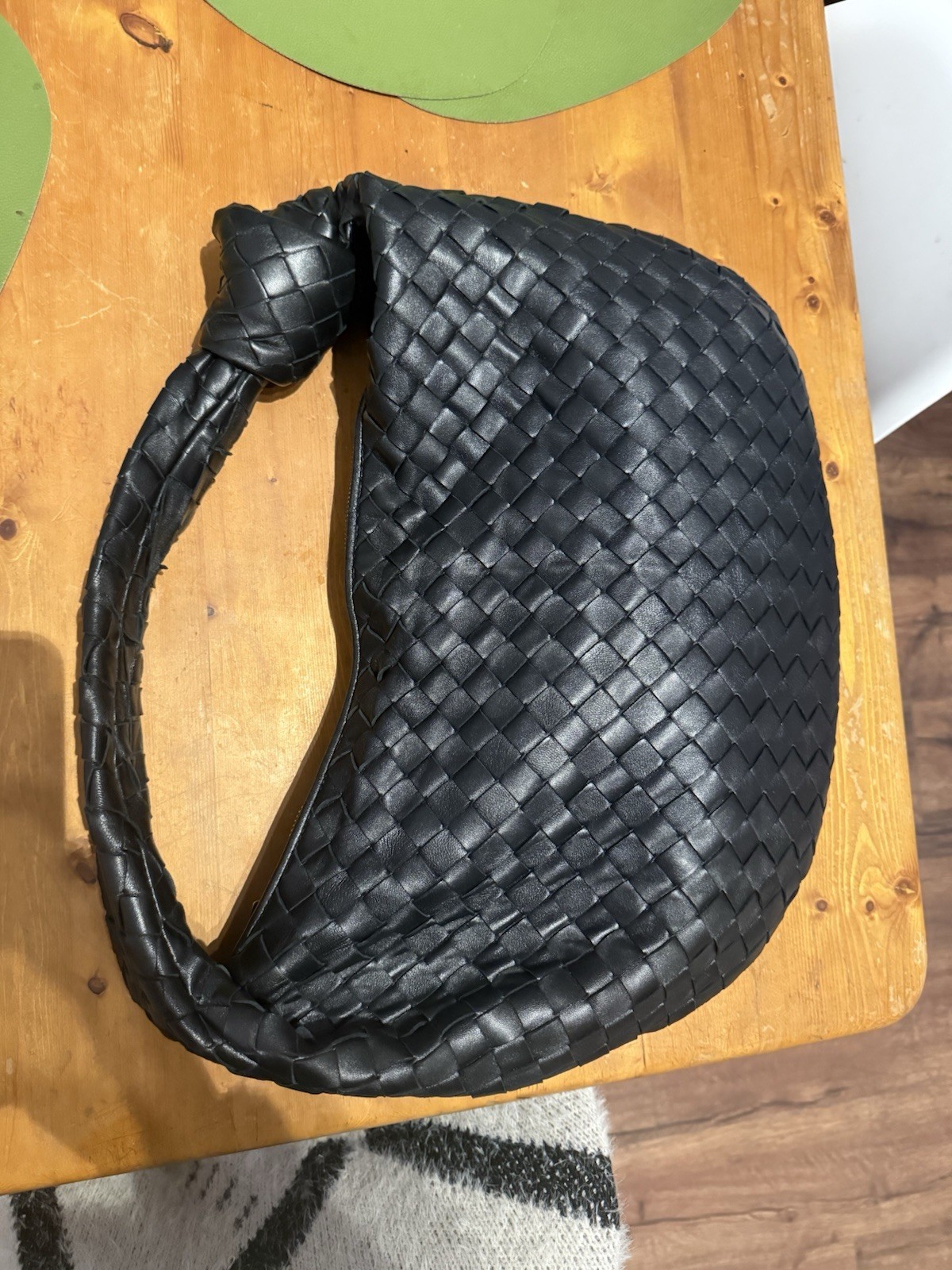 Bottega Veneta classic Jodie Black Leather Shoulder Bag New Authentic