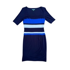 Lauren Ralph Lauren Blue Colorblock Sheath Dress, Size 8