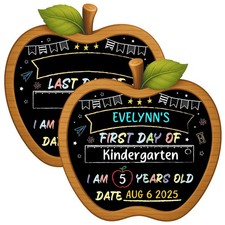 First Day of School Sign - Double-Sided First  Last Day of School Chalkboard...