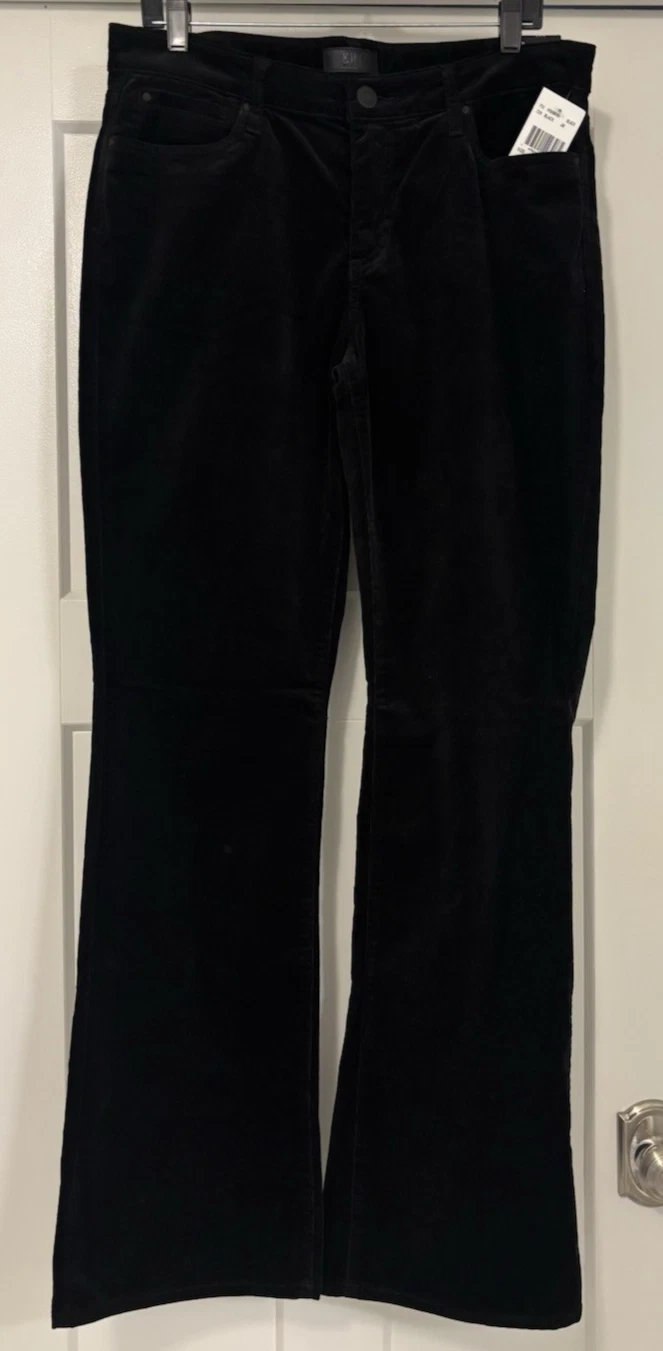 KUT FROM THE KLOTH KAREN BABY BOOTCUT BLACK CORDUROY PANTS NWT SZ 12