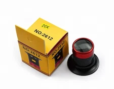 Quality Optics 20x Magnifier Glass Lens Jeweler Inspection Loupe Metal Housing
