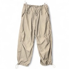 GAP Y2K 2007 Convertible Parachute Cargo Pants Khaki Drawstring Baggy Womens XXL