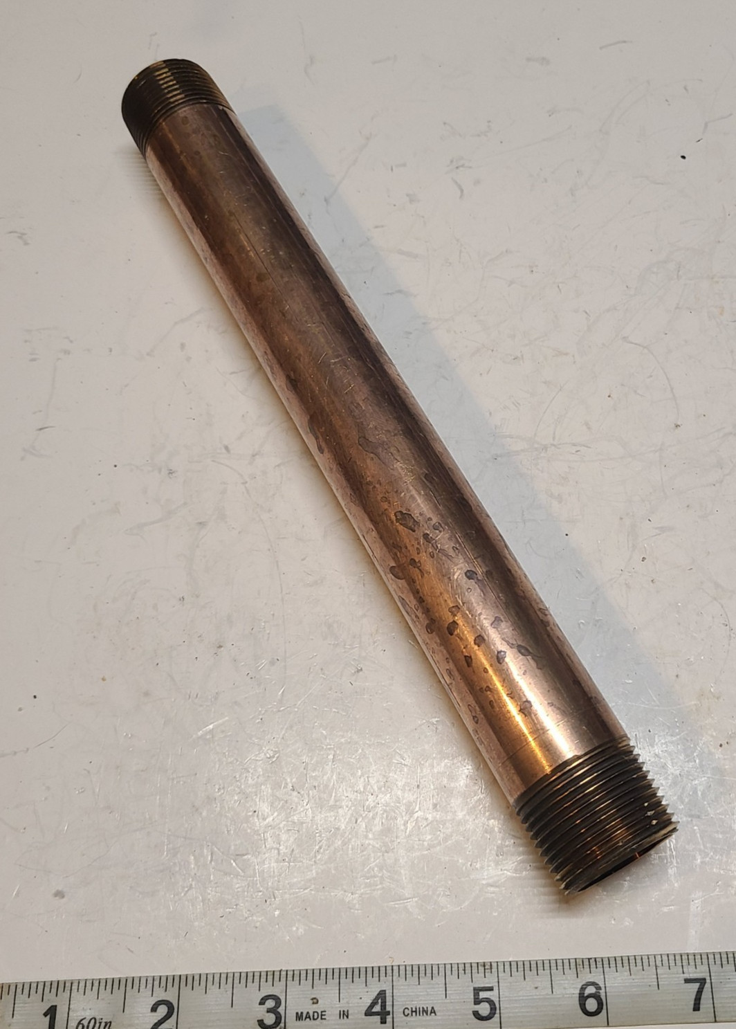 "New Old Stock" 1" x 11" Long- Brass NPT Pipe Nipple