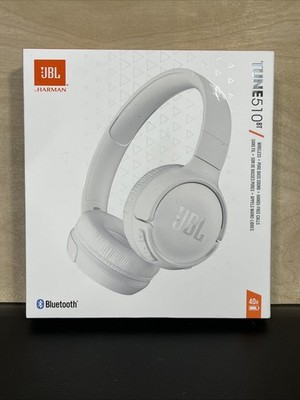 JBL Tune 510BT Wireless Bluetooth On-Ear Headphones White New In Box