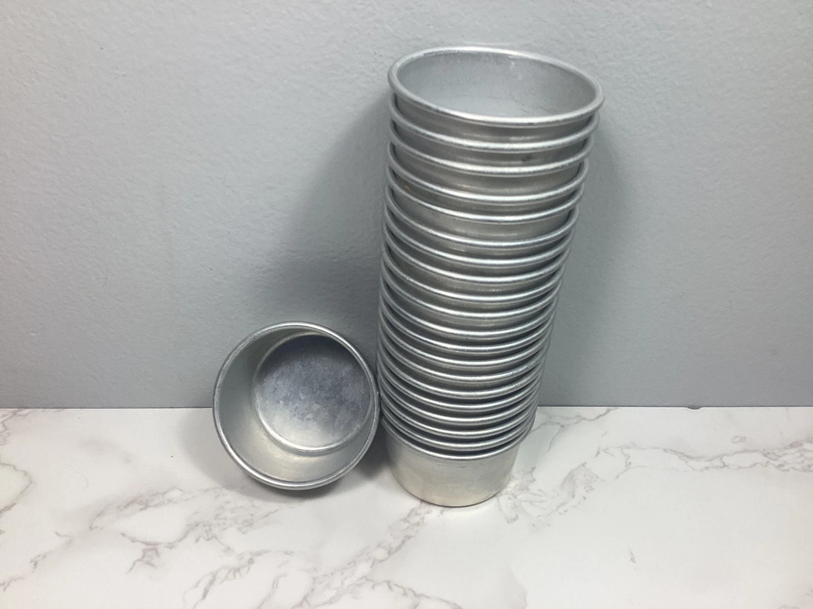 Vintage West Bend Aluminum Muffin Cups Lot of 21