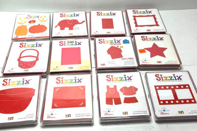 Lot of 16 Sizzix Originals Die Cut Lot Huge Bundle Ellison Provo Craft Shapes