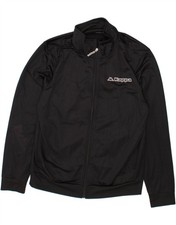 KAPPA Womens Tracksuit Top Jacket UK 18 XL Black Polyester CB12
