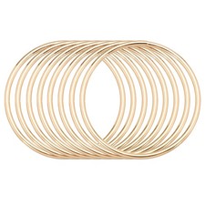 8Pcs Dream Catcher Rings, 2.4" Metal Hoops for Hanging Crafts DIY, Gold 2.1"