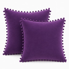 Modern Velvet Pom Pom Cushion Covers 2 Pack / 4 Pack Decorative Sofa Pillow Case