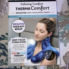 Weighted Hot/Cold Neck Shoulder Wrap Calming Comfort ThermaComfort 3lb