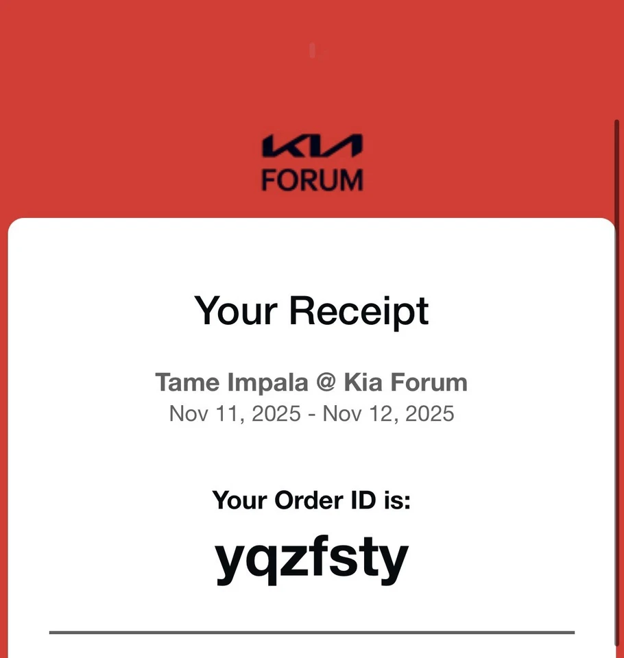 Póster Tame Impala Deadbeat Tour 2025 Kia Forum Inglewood California Foto 3 de 3