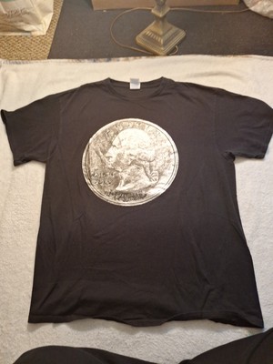 Mens ENTITEE BRAND Short Sleeve 'HUSTLE HARD' Black GRAPHIC Shirt XL