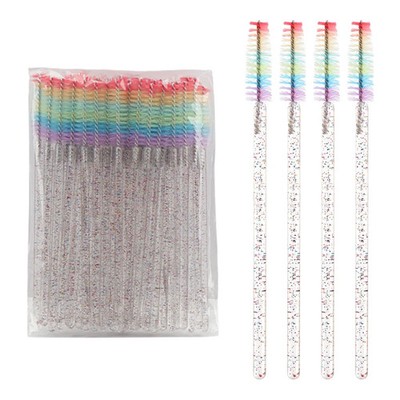 50pcs Disposable Crystal Eyelash Brush Lash Extension Makeup Brushes Mascara Wan