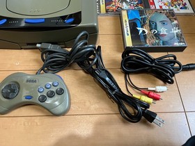SEGA Saturn Console Gray Color & Controller with games Japan 0208
