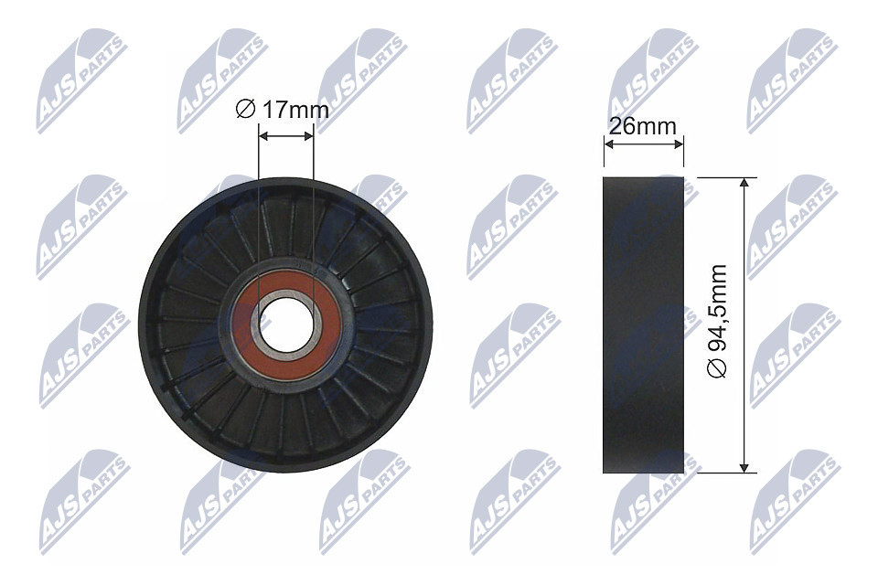 N.T.Y. RNK-ME-001.NTY Tensioner Pulley, V-ribbed belt for CHRYSLER,MERCEDES-BENZ