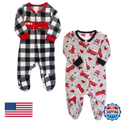 Royal Boys Baby/Toddler Cozy Fleece Non-Slip Footed, Zip-Front Blanket Sleepers