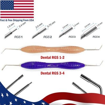 Dental Instrument RGS 1-2 / 3-4 Silicone Handle Depth Dimensions for Restoration