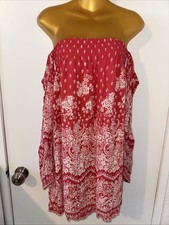 SALE 3 for $20 Billabong Pink 3/4th Sleeve Dress Babydoll Style Dress Size Small