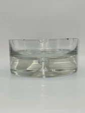 Krosno Glass Ashtray Circular Cigarette Holder Home Decor Desk Accessory