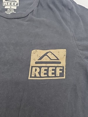Reef T-Shirt Men Small Black Graphic Cotton Tee.#44548 | eBay
