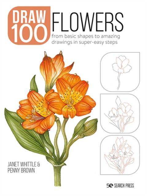 Draw 100: Flowers by Janet Whittle (Paperback Book) - Image 4