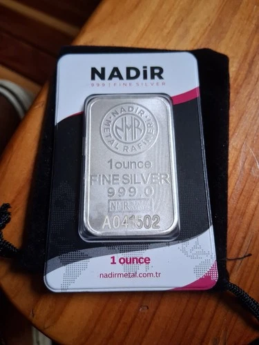 1 OZ. Fine Silver Round 0.999 Nadir Silver Bar Sealed By Nadir