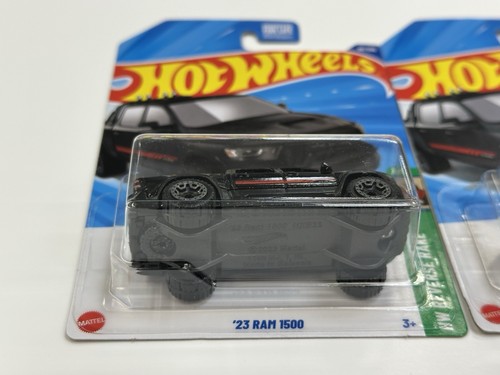 2025 Hot Wheels ~ ‘23 Ram 1500 ~ Black ~ Lot Of 2 ~ Same Day Shipping - Picture 2 of 5