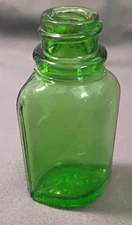 1930's Green Glass Medicine Bottle From The Depression. DES PAT 92148 Excavated!