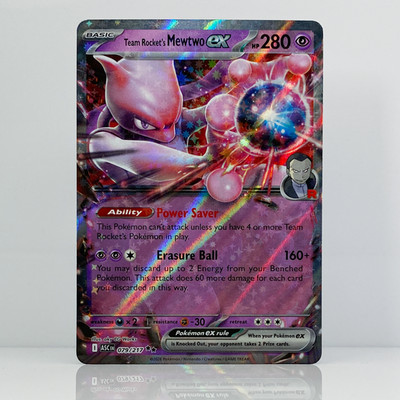 Team Rocket's Mewtwo Ex 079/217 Double Rare Ascended Heroes NM Pokemon TCG