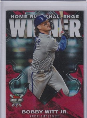 2024 Topps Home Run Challenge Winner Bobby Witt Jr. July Red Foil /1857 SP