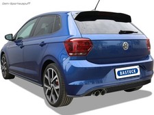 Bastuck Edelstahl Sportauspuffanlage ab Turbo VW Polo AW GTI 2x76 scharf schräg