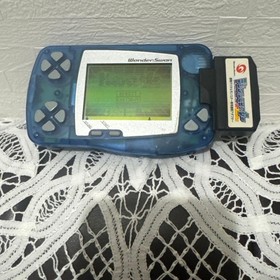 WonderSwan Clear Blue Console With Game Cartridge Sw-001