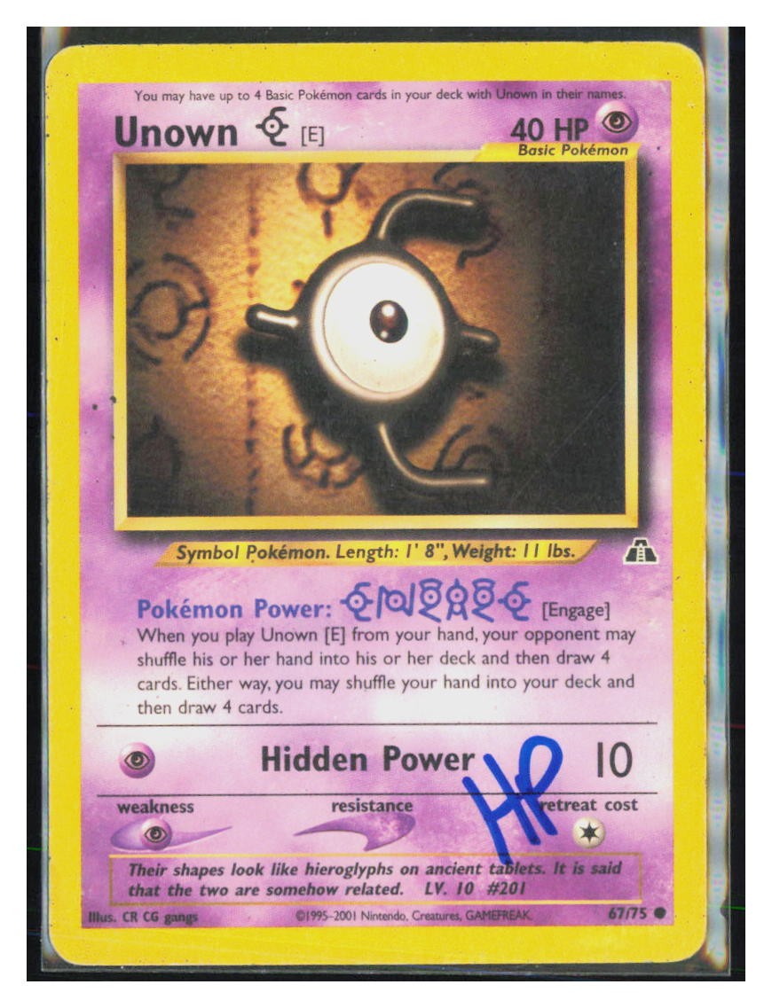 Pokemon Unown [E] Neo Discovery 67/75 Unlimited HP 1-2