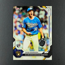 2026 Topps NOW #383 Jacob Misiorowski RC Rookie 105.5 MPH Heater Brewers