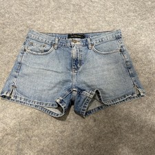 Vintage 80's 90 s CALVIN KLEIN Shorts Women s Size 10 Denim Mom Side Slit