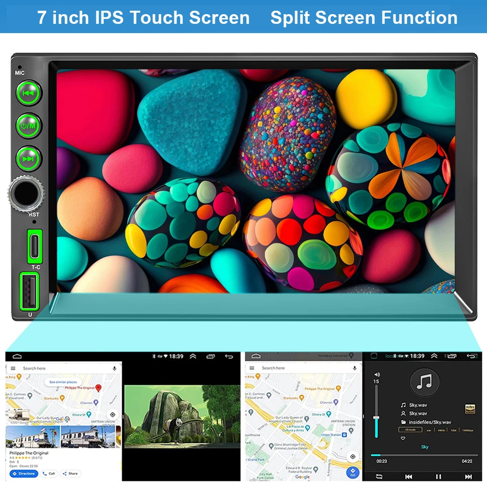 PARA NISSAN VERSA 2007-2016 7" ANDROID 13 APPLE CARPLAY RADIO DE COCHE ESTÉREO GPS Foto 3 de 4