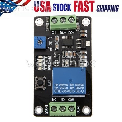 DC5V/12V/24V TRM01 Time Delay Relay Module / Self-Locking / Delay Switch USA New