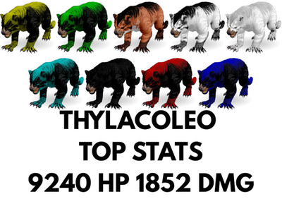 Thylacoleo TOP STATS Clone Ark Survival Ascended Official PVE
