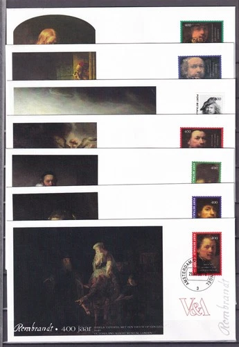 [G191801] Art Rembrandt Netherlands Nice Lot First Day Covers UNG
