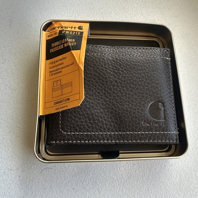 NEW Carhartt Men's Pebble Leather Passcase Wallet model: WW0210
