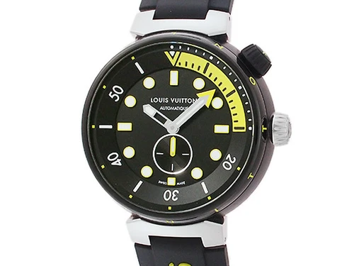 LOUIS VUITTON（LV） OROLOGIO UOMO AUTOMATICO LOUIS VUITTON TAMBOUR STREET DIVER NEON NERO QA122 44MM