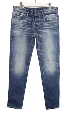 ABERCROMBIE & FITCH Jeans Homme W33 L32 Bleu Délavé Denim Avec Poche Bouton - Photo 1/4